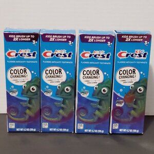 4 Crest Kids' Advanced Color Changing Toothpaste - Strawberry - 4.2oz